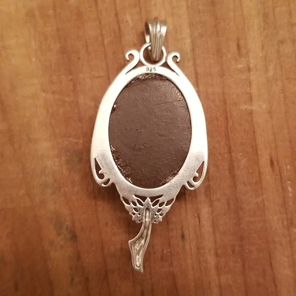 Three Cherubs Cameo Pendant in 925 Sterling Silver - Picture 2 of 7